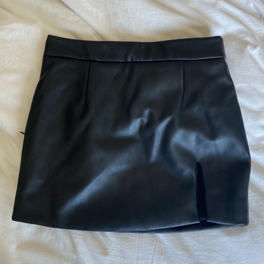 Dolls Kill Niihai Zipper Leather Mini Skirt NWOT